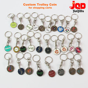 Porte-clés personnalisé en métal pour jeton de chariot de supermarché, support de pièces de monnaie en <span class=keywords><strong>euros</strong></span> et livres avec votre propre logo - Product Image 6