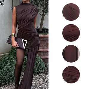 Abito Casual da Donna Senza Maniche Asimmetrico a Collo Tondo, Aderente, Sottile, alla Moda, Nuovo Arrivo Primavera, Eco-Friendly, per Feste - Vendita all'Ingrosso - Product Image 4