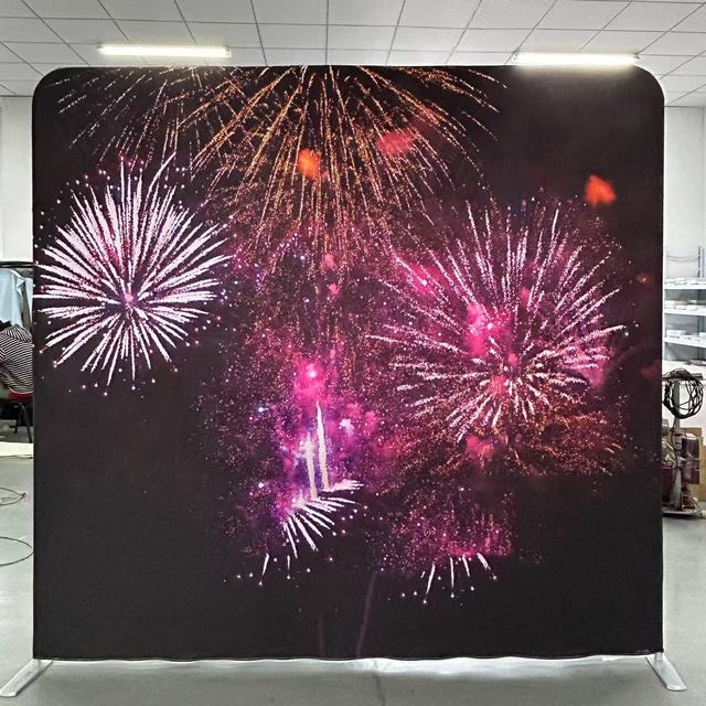 High Quality Customized Double-Sided Polyester Fabric UV-Proof High Resolution Photo Booth Backdrop Collapsible