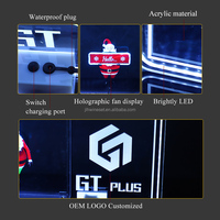 Presentador para Servicio VIP con Proyector Holográfico 3D para Discoteca, Letrero LED con Mensajes, Billetes de Dólar y Exhibidor de Licores para Publicidad de LOGO