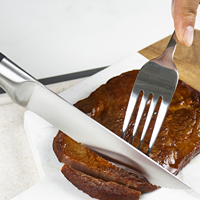 Ensemble de 4 couteaux à steak de haute qualité, best-seller, 4,5 pouces, acier inoxydable 3Cr13, lame dentelée ABS, finition polie, ambidextres