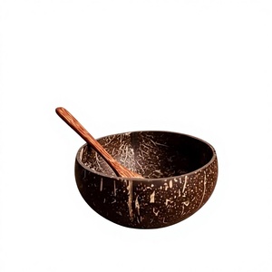 Reusable Lightweight Durable <b>Coconut</b> <b>Shell</b> Bowl Handmade Natural Eco-Friendly Classic for Smoothie Salad Dessert Fruit - Product Image 1