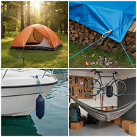 Tendeur de corde à dégagement rapide réglable pour cordes de 3 à 8 mm, idéal pour le camping, les bateaux, les camping-cars, les sangles de chargement et les auvents.