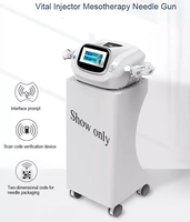 Machine d'injection de mésothérapie à pression négative automatique à neuf aiguilles, écran tactile, réglage de dose fixe, rajeunissement de la peau du visage et du corps