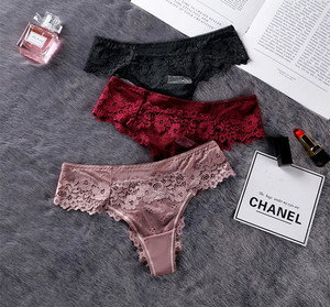 Delle Donne Sexy del Merletto Mutandine di Pelle-amichevole Respirabile Comodo Senza Soluzione di Continuità Delle Signore Basso-Vita Dei Riassunti di Modo Delle Ragazze Delle Mutandine <span class=keywords><strong>Perizoma</strong></span> - Product Image 1