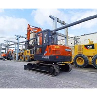 Excavatrice sur chenilles hydraulique d'occasion Doosan DX55-9C de 5 tonnes, provenant de Corée, avec pompe Changjiang, boîte de vitesses et moteur