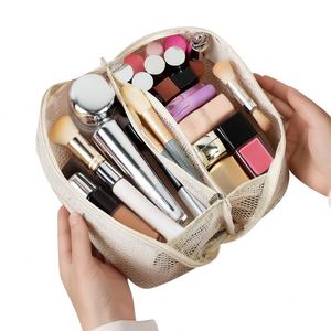 Custom Logo Mesh <b>Makeup</b> <b>Bag</b> with Handle Metal Zipper Breathable Cosmetic Organizer <b>for</b> <b>Travel</b> - Product Image 6