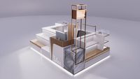 M2 Display Store Design Modern Bag Kiosk Boutique Cosmetics Display Counter Toy Mall Kiosk Shop Design Perfume Kiosk Design