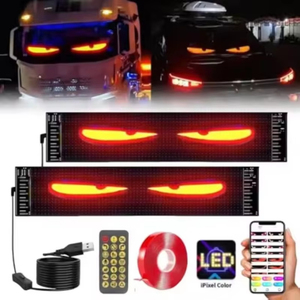 หน้าจอ LED แบบยืดหยุ่นสำหรับติดตั้งด้านหน้ารถยนต์ แผงควบคุม 12V ควบคุมผ่านแอพ Android พร้อมรีโมท สำหรับรถบรรทุก ใช้เป็นไฟโฆษณาและอุปกรณ์เสริม - Product Image 2