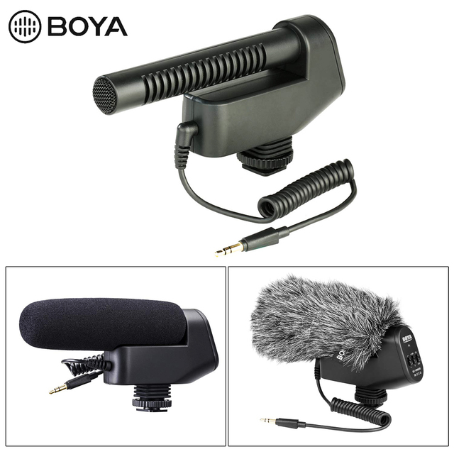 BY-VM600 Cardioid Directional Shotgun Condenser Microphone for Canon Sony Nikon Pentax DLSR Camera Video Mic Fur