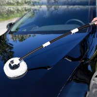 Balai de lavage de voiture en microfibre à long manche incurvé réglable brosse télescopique nettoyage de sol