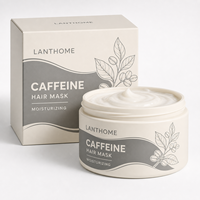 Masque capillaire professionnel hydratant à la caféine, réparation intense, soin hebdomadaire soyeux et lisse, formule riche