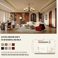 Service de design d'intérieur 3D pour salon moderne de luxe avec solution personnalisée de planification spatiale