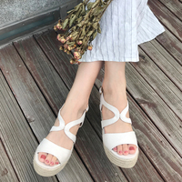 Sandálias femininas, sapatos de modelo com alça aberta plataforma, novidade de 2022, para mulheres, sapatos de cunha