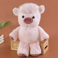 Set de Peluches Suaves de la Serie Running: Lindos Elefantes, Pandas, Cerditos, Vacas y Zorros de Peluche, Juguetes de Dibujos Animados, Regalo de Cumpleaños para Niños