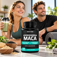 Capsules de complément énergétique Maca Ashwagandha Rhodiola Rosea pour hommes - Soutien naturel à la vitalité