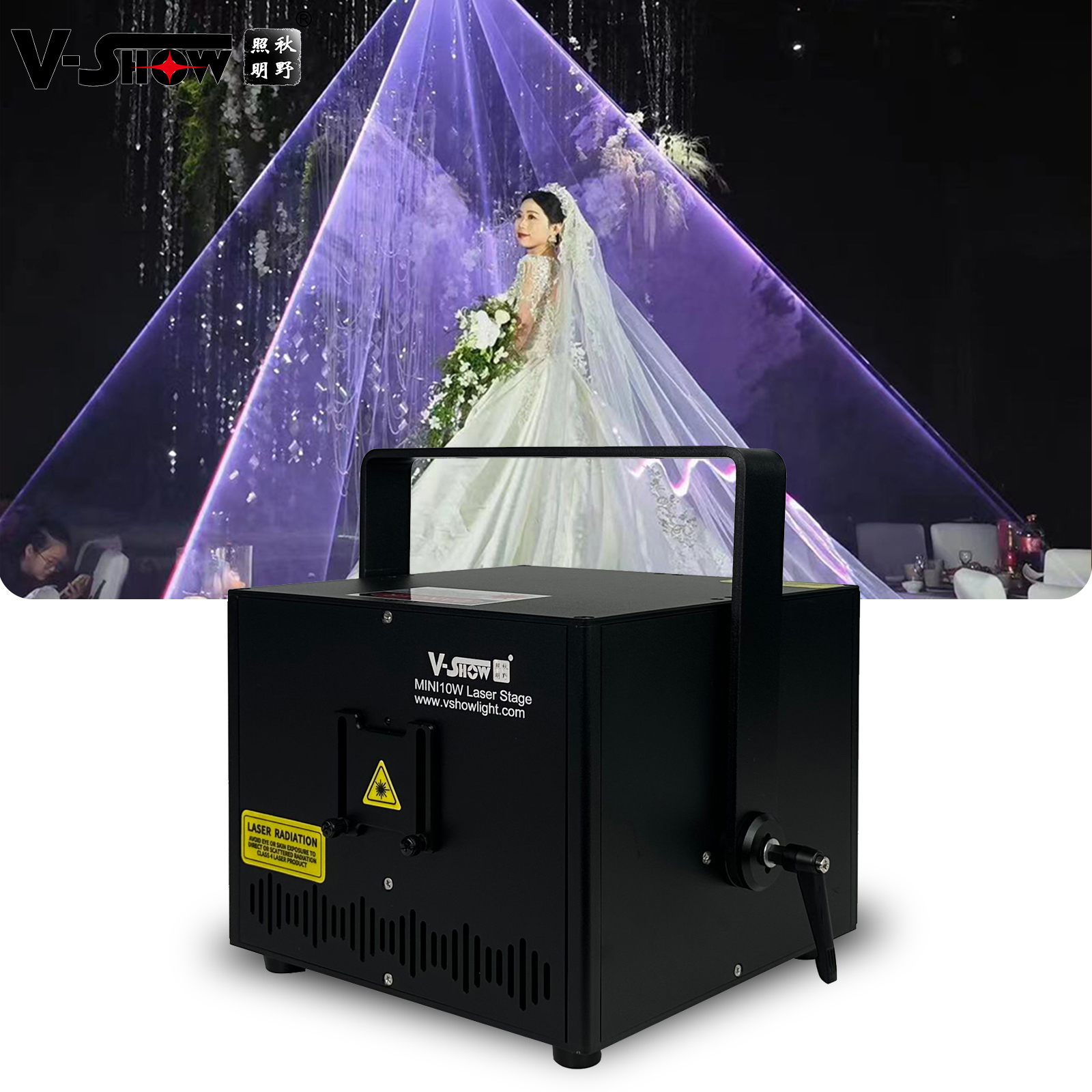 VSHOW LM10 MINI 10W RGB Animation Laser Show Lights Night Club DJ Pro Lighting Show Laser DMX