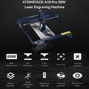 Atomstack A10 X7 S10 PRO máy khắc laser 50 Wát với AC2 máy ảnh định vị chính xác DIY CNC Laser Engraver Cutter cho gỗ - Product Image 2