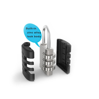 Cadenas à combinaison à 3 chiffres tendance, mini cadenas portable en ABS et alliage de zinc pour bagages, sacs de sport et sacs à dos