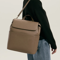 Sac à langer de voyage en cuir vegan de luxe, design personnalisé, sac à dos pour maman