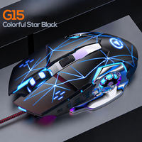 Mouse Gaming Mekanik Berkabel USB Lampu Bernapas Tujuh Warna Anti-Selip untuk PC Gaming