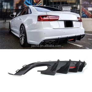 Per S6 in fibra di carbonio diffusore posteriore paraurti labbro Spoiler per Audi <span class=keywords><strong>A6</strong></span> Sline S6 C7 berlina 13-18 (non per <span class=keywords><strong>A6</strong></span> Base) protettore posteriore