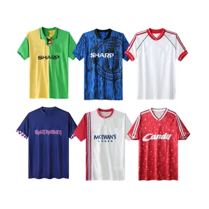 Wholesale retro football jersey shirt vintage soccer uniform eco friendly sustainable degsing your own football jersey