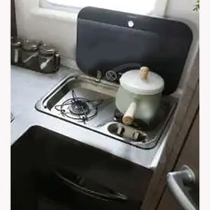 Estufa de Gas para Autocaravana de Acero Inoxidable 304 con Tapa de Vidrio Templado, Estufa de Gas para Casa Rodante, Peso 3.97 kg, Estufa de Gas para Remolque - Product Image 6