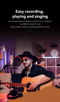 Microphone/écouteurs 212 Studio 3ème génération, carte son de enregistrement 24 bits/192 kHz, interface audio USB 2 entrées/2 sorties pour microphones à condensateur