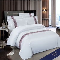 Ensemble de draps en coton 100% de style hôtel 5 étoiles, 4 pièces, avec impression numérique, ensemble de literie décontracté haut de gamme