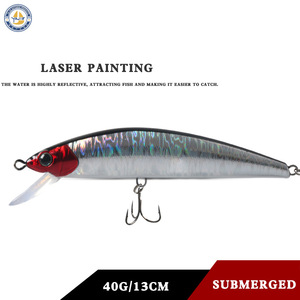เหยื่อปลอมยี่ห้อ Yajie รุ่น Minnow ขนาด 13 ซม. น้ำหนัก 40 กรัม แบบจม สำหรับตกปลาทะเลน้ำลึก ใช้สำหรับตกปลาแมคเคอเรลและปลากะพง - Product Image 4