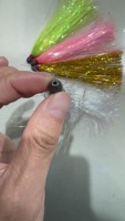 OEM 13cm/5.12" Sea Witch Lead Head Mylar Flash Teaser Tail Trolling Lure DIY Tuna Snapper Saltwater Ballyhoo Bass Squid Jigs
