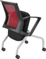 Kabel Chaise de table d'étude pour adulte avec dos en maille gris et cadre en métal Chaise de bureau pour formation
