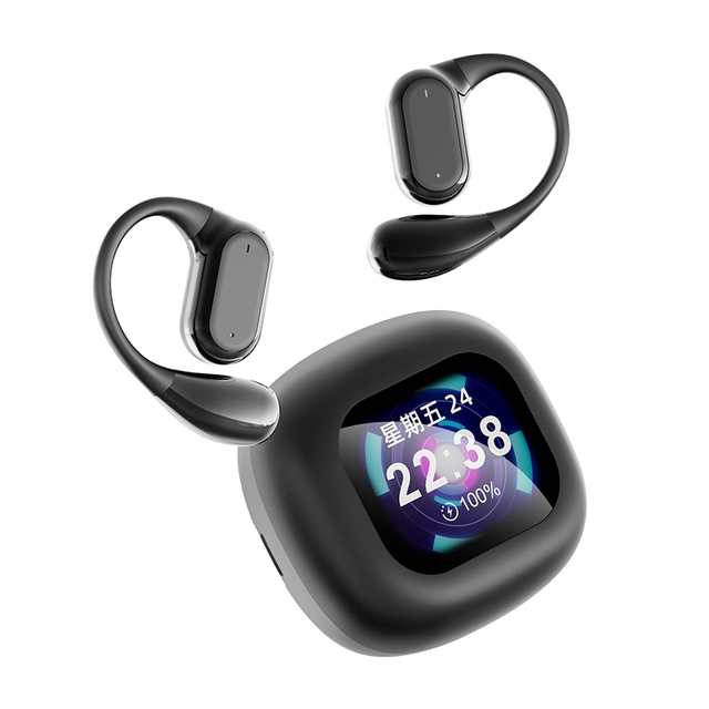 AI-Powered Real-Time Translator TWS Earbuds Waterproof Digital Display LCD Touch Screen Q18 Earphone Noise Cancelling Headphones