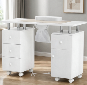 Table de manucure mobile avec roulettes, bureau de manucure mobile pour salon de manucure professionnel, spa et usage domestique - Product Image 6