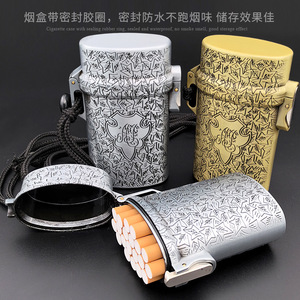 Accessori per Fumatori di Design di Lusso, Custodia per Sigari Impermeabile, Elegante e Personalizzata in Metallo per Uomo con Cordino - Product Image 3