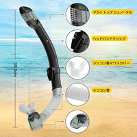 Tuba à respiration facile avec système de séchage supérieur Tube en silicone de qualité alimentaire pour la plongée en apnée Natation en eau libre Adultes Tuba