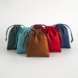 Flannel <b>Drawstring</b> Bags 8x10cm 5x7cm Jewelry Storage <b>Pouches</b> Gift Packaging Rectangular Fabric <b>Pouches</b> - Product Image 1