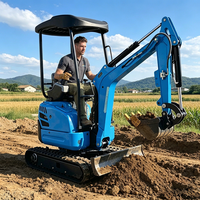 Excavator 2 Ton Rendah Kebisingan, Mini Excavator, Mini Digger, Micro Mini Excavator untuk Penggunaan di Area Perumahan Urban