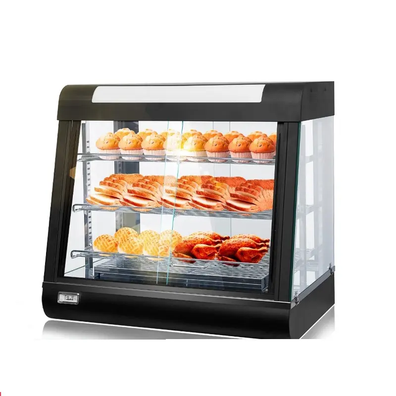 KFC Cheap Buffet Food Warmer/ Fast Food Equipment Glass Cabinets/ Hot Food Display Warmer