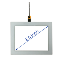 Monitor Industrial IIC de 8 Pulgadas con Pantalla Táctil, Resolución 800*600, Panel Táctil Capacitivo Blanco