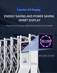 Khí công điện có thể thu vào thép không gỉ thiết kế cổng chính QG-J1731 ngoài trời tự động mở mẫu - Product Image 6