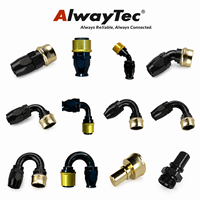 Raccord universel à déconnexion rapide pour tuyau de carburant AN8 AN10 AN12 AN16 AN20, adaptateur pivotant droit, 45, 90, 180 degrés