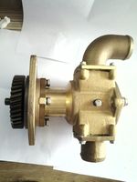 Pompe à eau de mer en cuivre flexible en caoutchouc avec roue à aubes en laiton pour le refroidissement du moteur de navire, transfert de puissance par engrenage, 200 l/min, DN50 mm