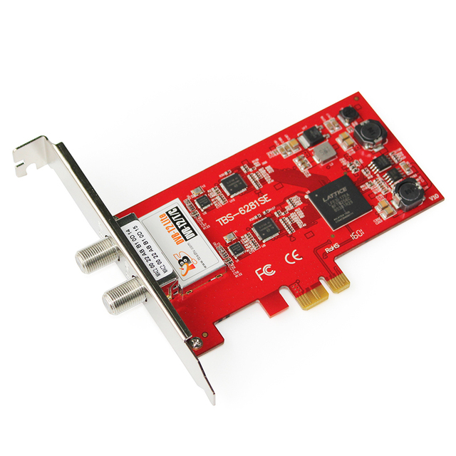 TBS6281SE DVB-T2/T/C Dual TV Tuner PCI-E Cable Card Tuner TS Stream Recording