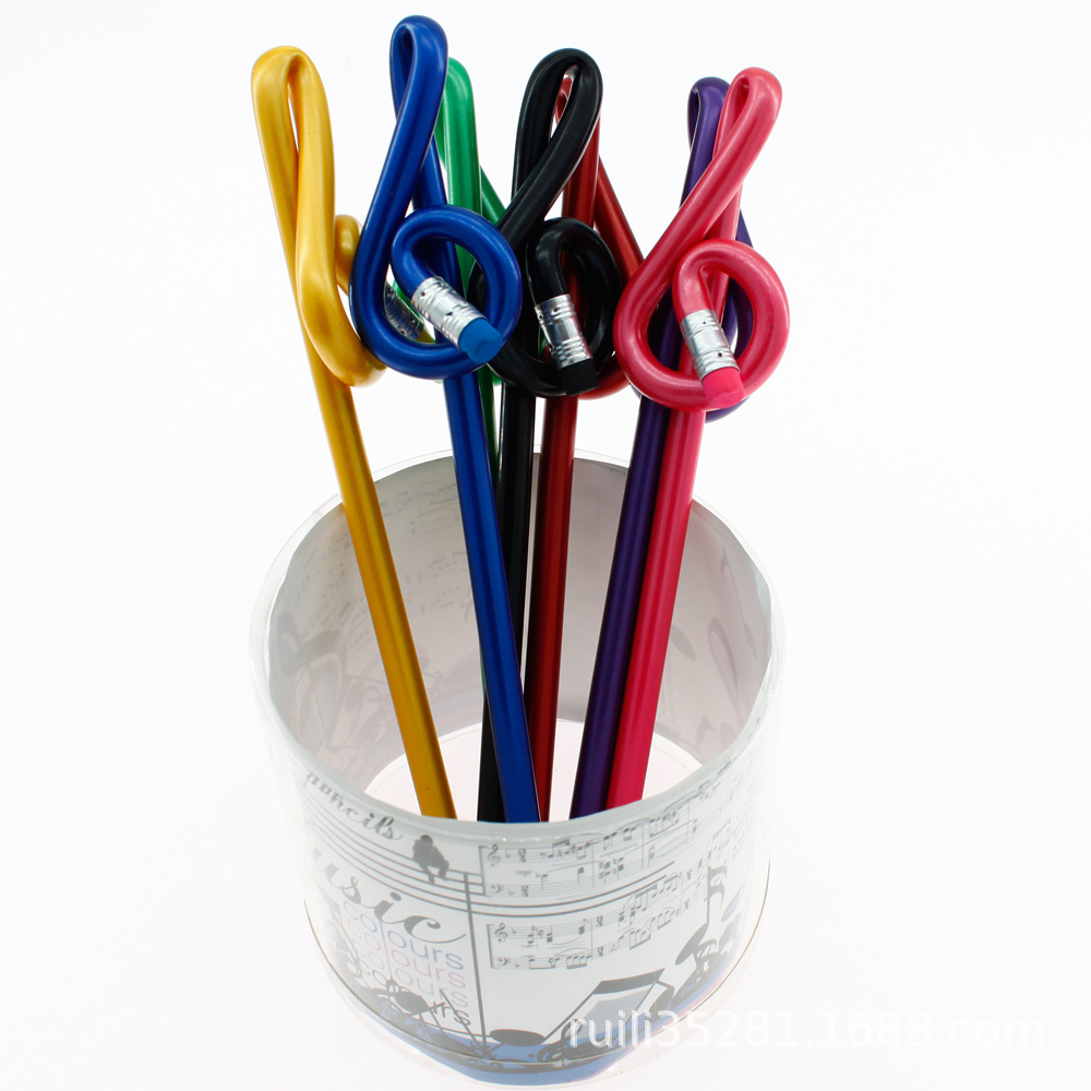 Dncvb 36 Pcs Set Cancelleria Musica, 24 Matite Musicali + 12 Erasers con Motivi Musicali, HB Standard Matita, Matite con Note Musicali per Studenti, Bambini, Regali per Feste, Aule (1