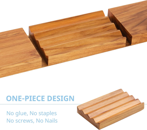 Jabonera Decorativa de Madera con Base Elevada para Mantener el Jabón Seco en la Cocina, Baño, Fregadero, Bañera, Ahorrador de Jabón de Madera - Product Image 4