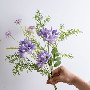 Ramo de Flores Artificiales Color Púrpura, con Diseño de Montaña y Árboles, en Tela Plástica Tejida, para Decoración del Hogar y Accesorios de Boda CF02125 - Product Image 2