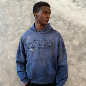 เสื้อสเวตเตอร์แบบมีซิปสำหรับผู้ชายเสื้อมีฮู้ดแบบสวมหัวผ้าคอตตอนเทอร์รี่100% สไตล์สตรีทแวร์ผลิตตามสั่งสำหรับผู้ผลิต - Product Image 1