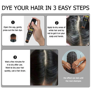 Stick Correttore per <span class=keywords><strong>Capelli</strong></span> Grigi, Ritocco Colore <span class=keywords><strong>Capelli</strong></span>, Ripristina il Colore Naturale dei <span class=keywords><strong>Capelli</strong></span>, Disponibile nei Colori Caffè, Nero o Marrone Scuro - Product Image 6